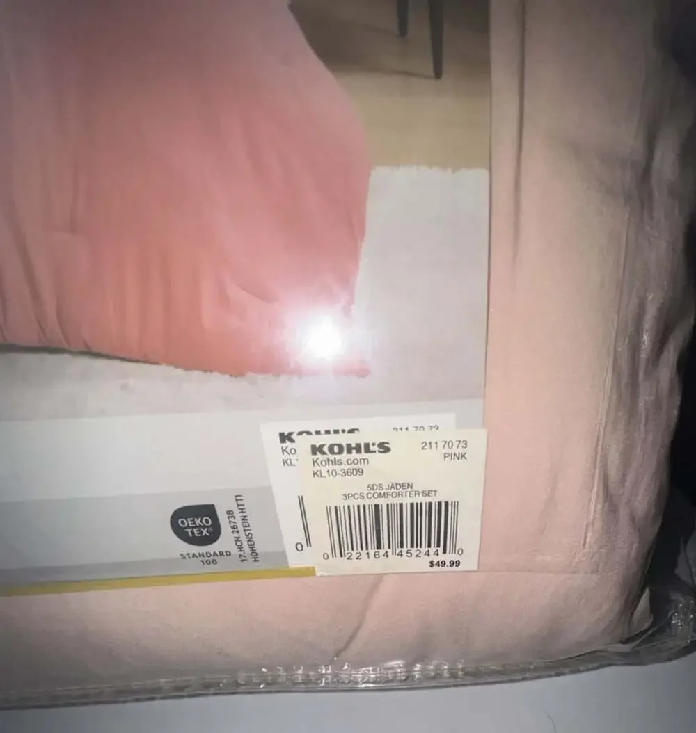 510 Design 3PC Comforter Set Full/Queen Pink